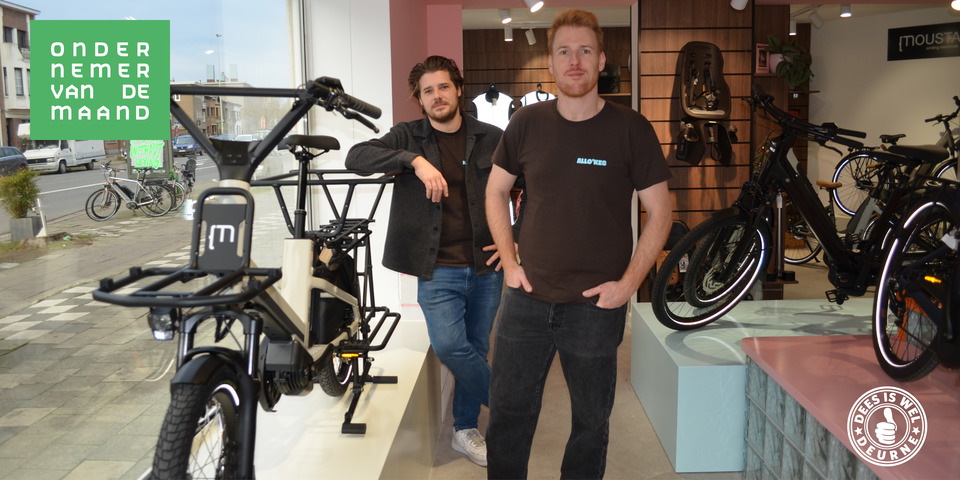 Ruben en Michaël van fietsenwinkel Allo'kes